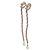Orecchini Clip AB1517 di Chanel Rosa Bianco D'oro - vista 2