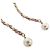 Orecchini Clip AB1517 di Chanel Rosa Bianco D'oro - vista 3