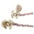 Orecchini Clip AB1517 di Chanel Rosa Bianco D'oro - vista 4