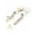 Orecchini a perno Chanel AB8470 Bianco D'oro - vista 4