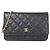 Timeless Chanel Portafoglio Classico a Catena Senza Tempo Nero Bordò
