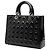Dior Schwarz Große Lackleder Cannage Lady Dior - Ansicht 2
