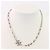 Collar de perlas con marca Coco de strass de Chanel Plata Blanco - vista 2