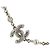 Collar de perlas con marca Coco de strass de Chanel Plata Blanco - vista 3
