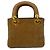 Borsa Mini Lady Dior in tela beige con tracolla - vista 2