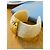 Bracciale Cuff CC Chanel Bianco e Oro – Vintage Anni '90 D'oro - vista 3