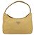 PRADA Borsa a mano in nylon beige argento autentica 160804 - vista 13
