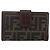 Portafoglio compatto in tela Zucca FENDI Nero Marrone Argento Auth 158172 - vista 13