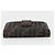 Portafoglio compatto in tela Zucca FENDI Nero Marrone Argento Auth 158172 - vista 6