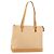 Céline CELINE Macadam Canvas Tote Bag PVC Beige Gold Auth 160703 Golden