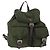 PRADA Backpack Nylon Khaki Silver Auth 147077 Silvery