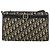 Borsa a Spalla in Tela Trotter Christian Dior Blu Navy Oro Auth BA9130 D'oro - vista 2