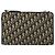 Borsa a Spalla in Tela Trotter Christian Dior Blu Navy Oro Auth BA9130 D'oro - vista 3