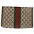 GUCCI GG Supreme Web Sherry Line Clutch Bag PVC Beige Oro 89 01 006 Auth BA9104 - vista 3