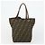 Conjunto de 2 bolsas de mão em lona Zucca FENDI Preto Marrom Auth ar13914 - vista 11
