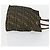 Conjunto de 2 bolsas de mão em lona Zucca FENDI Preto Marrom Auth ar13914 - vista 12