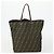 Conjunto de 2 bolsas de mão em lona Zucca FENDI Preto Marrom Auth ar13914 - vista 2