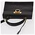 Borsa a mano in pelle Gancini 2 in 1 nera e oro Salvatore Ferragamo Auth ka1065 Nero D'oro - vista 6