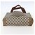 Borsa tote in PVC beige e rosso della linea Sherry GG Supreme di GUCCI Auth 160581 - vista 9