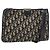Bolsa de Ombro em Lona Trotter Christian Dior Azul Marinho Dourado Auth 158697