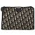 Bolsa de Ombro em Lona Trotter Christian Dior Azul Marinho Dourado Auth 158697 - vista 2