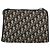 Bolsa de Ombro em Lona Trotter Christian Dior Azul Marinho Dourado Auth 158697 - vista 3