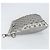 Borsa a mano in pelle con borchie Jimmy Choo Argento Auth 160738 - vista 4