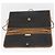 Borsa a spalla in tela a nido d'ape Christian Dior con catena in PVC nero e oro Auth bs32105 - vista 15