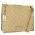 Borsa a Spalla GG Canvas Gucci Beige Oro 91762 Auth 156122 D'oro
