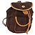 MCM Zaino Vicetos Logogram in nylon marrone e oro Auth 158482 D'oro