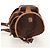 MCM Zaino Vicetos Logogram in nylon marrone e oro Auth 158482 D'oro - vista 6