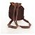 MCM Zaino Vicetos Logogram in nylon marrone e oro Auth 158482 D'oro - vista 9