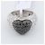 De Grisogono Schwarzer Diamant Herzring, Größe 51 Weiß - Ansicht 3