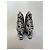 Stivaletti Louis Vuitton in pelle esotica nera e bianca Nero Bianco - vista 5