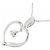 Autre Marque Collar de Corazón de Diamantes Au750 Plata - vista 4