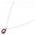 Autre Marque Platin Granat Diamant Halskette Rot - Ansicht 2