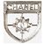 Chanel Silberfarbene Metall- und Swarovski-Kristall-CC-Brosche - vista 2