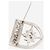 Chanel Silberfarbene Metall- und Swarovski-Kristall-CC-Brosche - vista 3