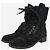 Chanel Botas de combate de ante negro acolchadas - talla EU 38,5 (UK 5,5) - vista 2