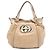 Gucci Guccissima Web Britt Satchel in Beige, Größe Medium