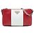 Prada Rote Bicolor Saffiano Lux Umhängetasche