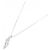 Autre Marque Platin-Diamant-Halskette Silber - Ansicht 2