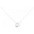 Autre Marque K10 Weißgold-Diamant-Halskette Silber
