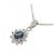 Autre Marque Platin-Saphir-Diamant-Halskette Silber - Ansicht 3