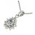 Autre Marque Platin-Saphir-Diamant-Halskette Silber - Ansicht 4