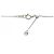 Autre Marque Platin-Saphir-Diamant-Halskette Silber - Ansicht 5