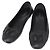 LOUIS VUITTON Zapatos Planos de Cuero Negro LV Auth ti3573