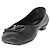 LOUIS VUITTON Zapatos Planos de Cuero Negro LV Auth ti3573 - vista 2