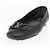 LOUIS VUITTON Zapatos Planos de Cuero Negro LV Auth ti3573 - vista 20