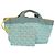Hermès HERMES Animo Pixel GM Handtasche Canvas Hellblau Silber Auth 158904V